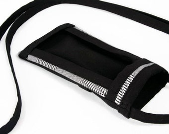 iPhone 6 Plus Fabric Cell Phone Pouch, Smart Phone Cross Body Bag, Women's Accessories, Cell Phone Purse, Mini Cross Body Bag, Plaid