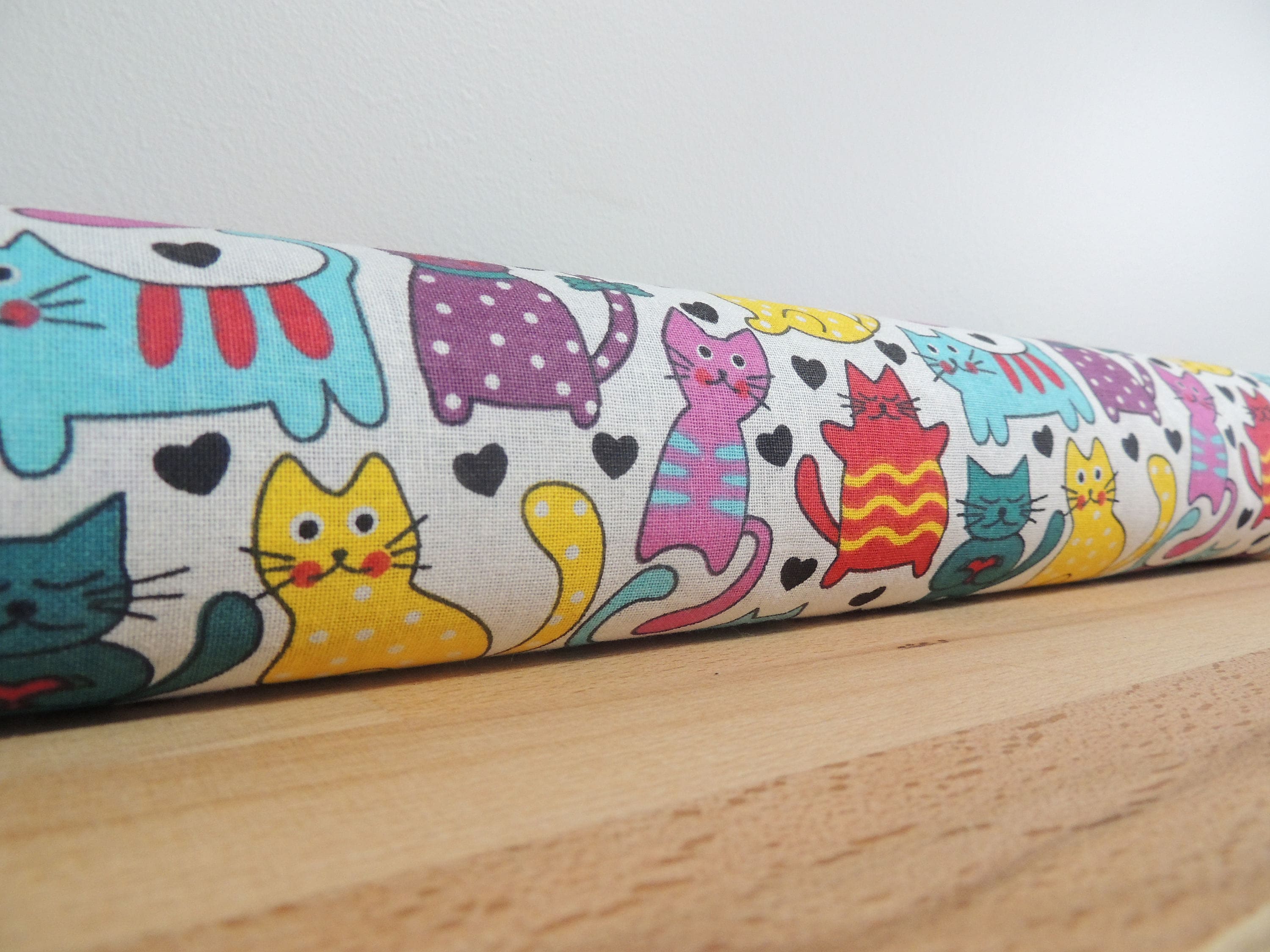Colourful cute cats draft Stopper. Light blocker. Door or