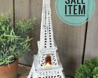 Large Eiffel Tower Candle Lantern, French Decor Accent, Shabby Chic Paris