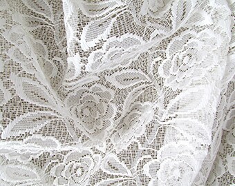 Lace curtain fabric lace curtain material white lace fabric lace material window dressing material cottage curtain vintage fabric.