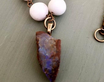 Australian Boulder Opal with Amazonite