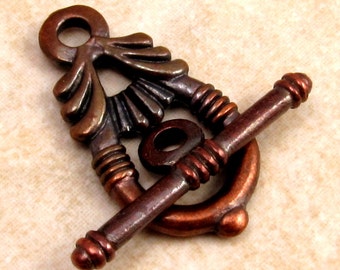 Greek Mykonos Fancy Toggle Clasp, Bronze Patina M181