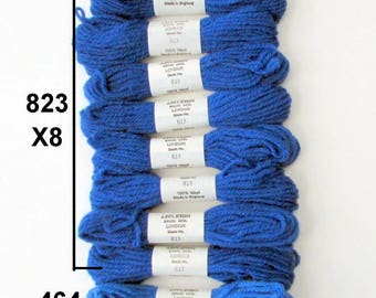 APPLETON TAPESTRY WOOL//*12* Skeins of Appleton Tapestry wool/Light to Dark indigo Blue Colors/Was (30.00) Now!