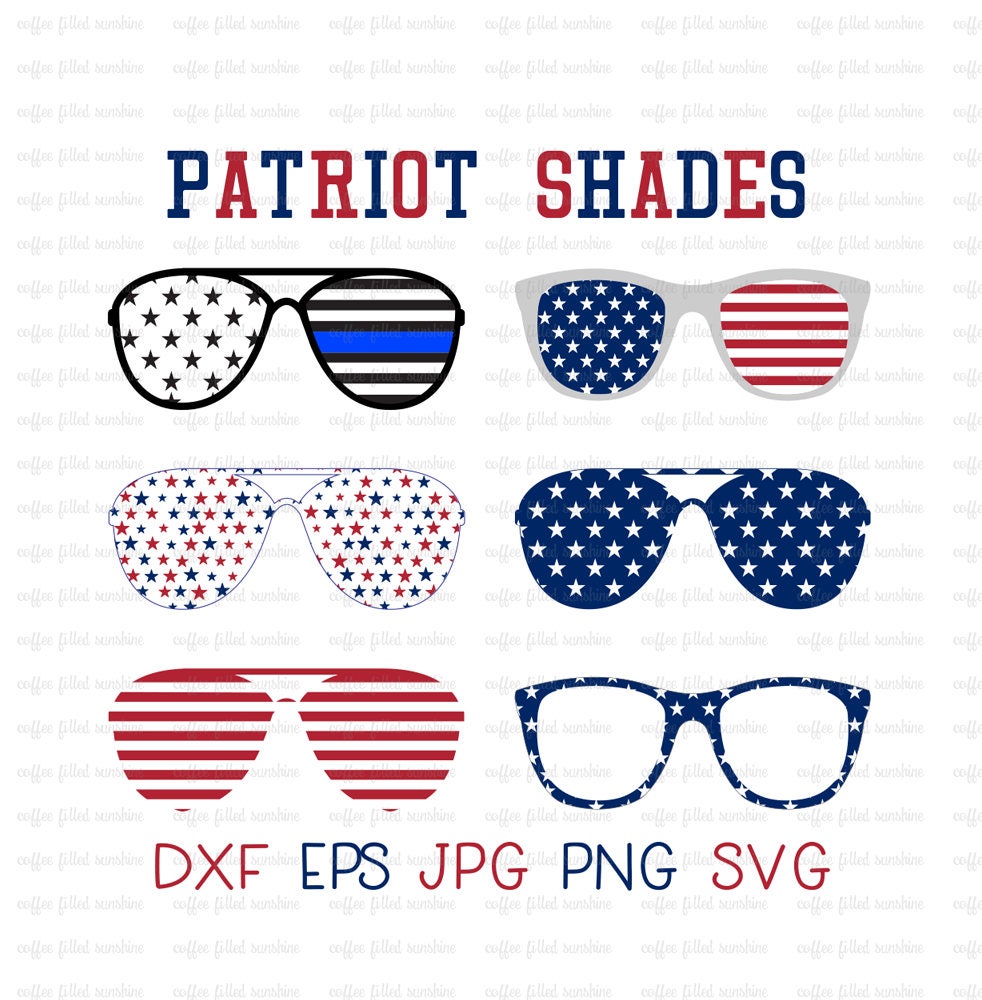 Download PATRIOT SHADES SVG Beach Sunglasses Veterans Day Memorial