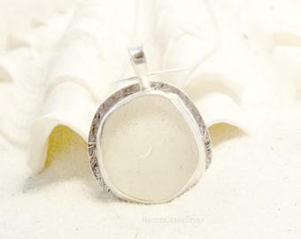Sterling Sea Glass Necklace, Sea Glass Jewelry, Sea Glass Gift, Seaglass, Sea Glass, Lake Jewelry, Lake Erie Necklace