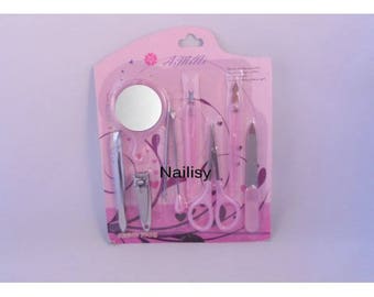 Kit manicure 9 PCs rose REF003