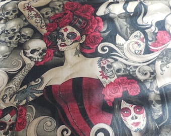 Las Elegantes / Dark Smoke - De Leon Alexander Henry Fabric 1 Yard