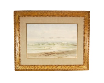 Frederick Debourg Richards New Jersey Shore Seascape Watercolor Painting