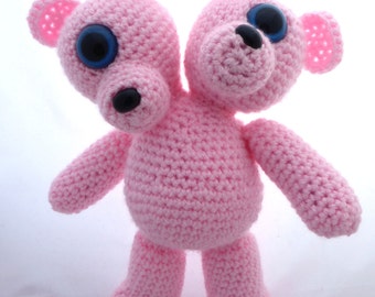 Crocheted Two Headed MutaTED™ - Light Pink