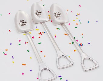 Custom Name Ice Cream Shovel Spoon, Custom Gift, Funny Birthday Present, Custom Ice Cream Spoon, Engraved Personalized Spoon, Unique best