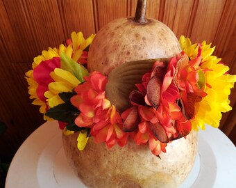 pandanus braided fabric flower crowns