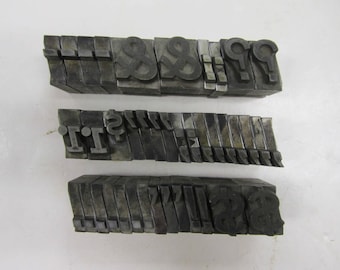 Vintage Lead Letterpress 48 pt Symbol Set Punctuation Printing Cards Invitiations Lot of 40 J1