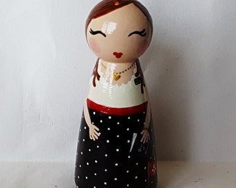 Hand Painted Love Boxes Custom LDS Missionary Peg Doll Wood