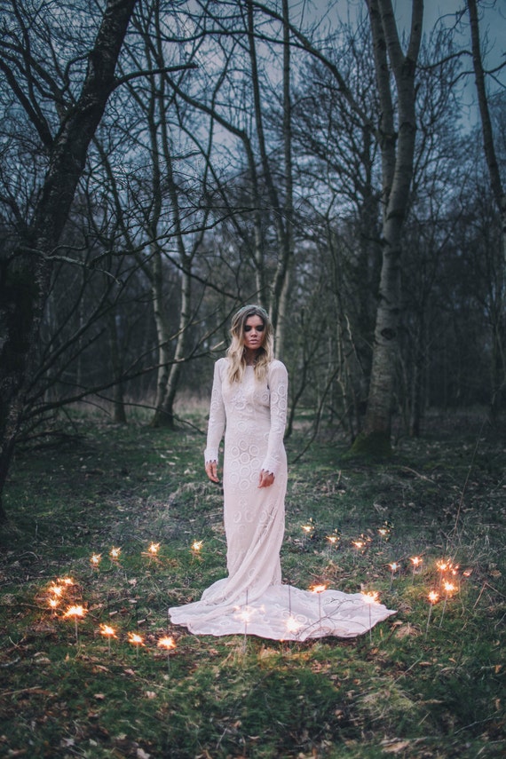 As seen in VOGUE Meadow Bohemian Luxe Crochet Wedding dress