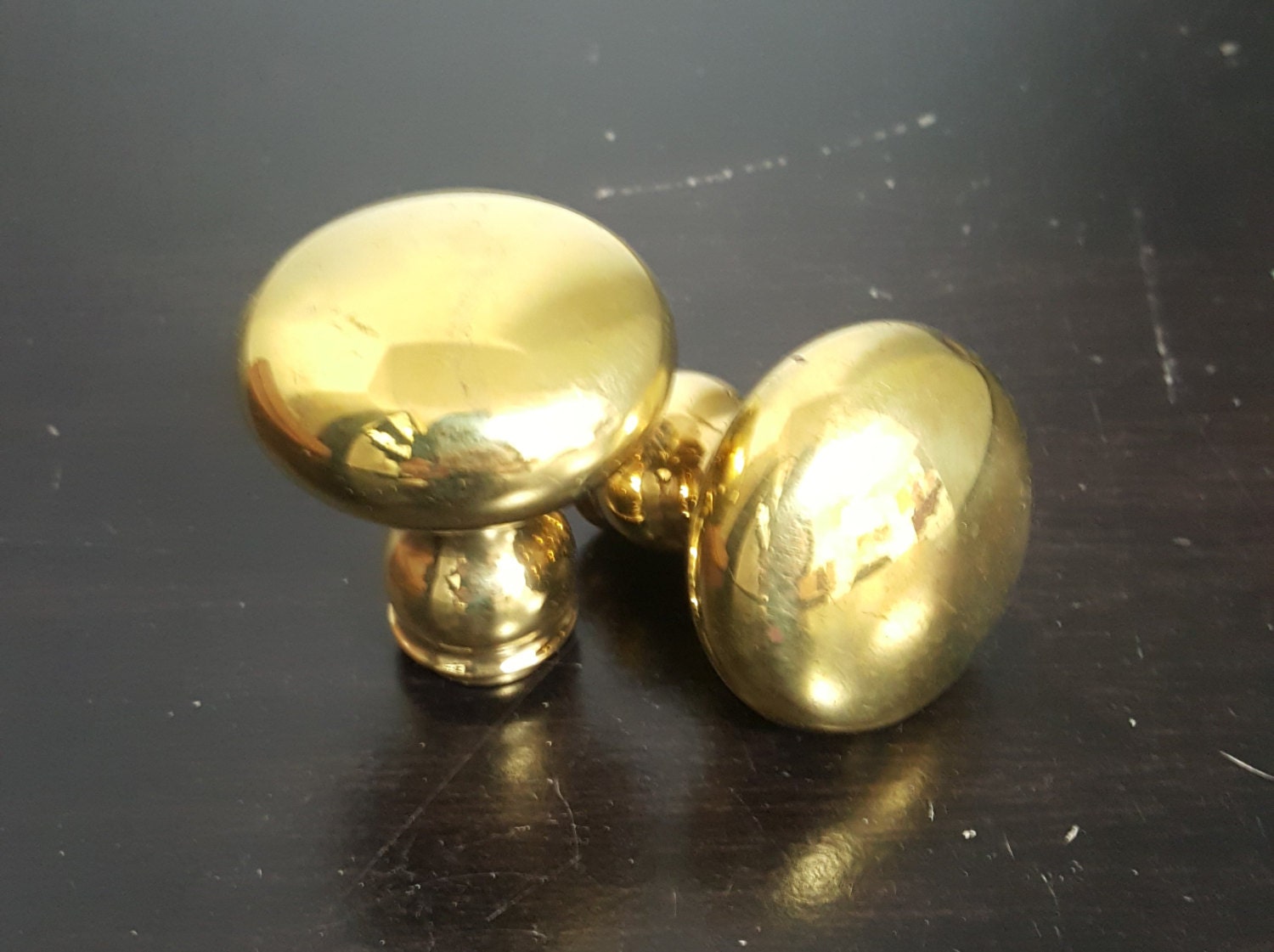 Small Antique Brass Doorknob Set 530004