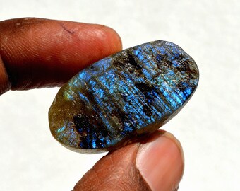 Labradorite Rough Gemstone Natural 64 Cts Multi Fire Oval Shape Natural Labradorite 34x19x10 MM R12876