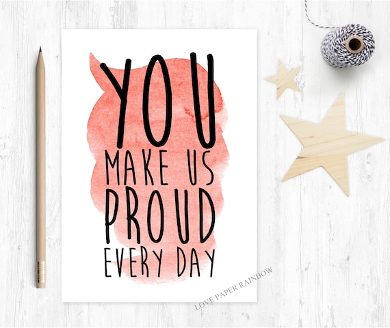 we are proud of you card, proud card, congratulations card, graduation card, well done card, so proud, proud quote card