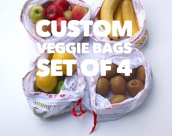 Reusable Produce Bags Produce Bags Veggie Bag Eco Friendly Kitchen Eco Mom Market Bag Fruit and Veggies Mesh Produce Bag Lace Bag Zero Waste