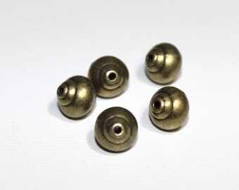 X 10 8 x 8 mm PMB48 bicone shape bronze metal beads