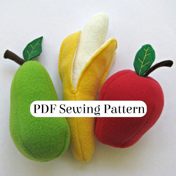 Download Play Food Fruit Pattern PDF Sewing Pattern Fleece Food