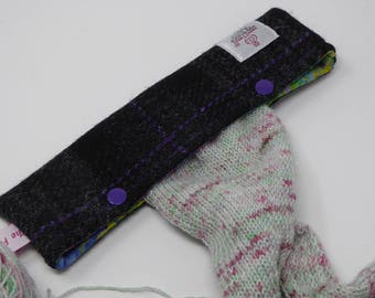 DPN Holder, Needle Cover, DPN Cozy, Needle Holder, Needle Case in Harris Tweed