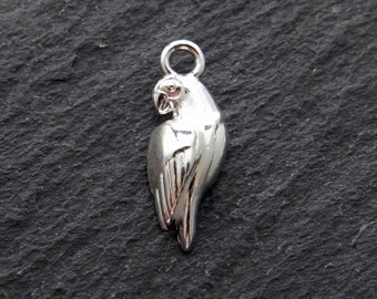 Sterling Silver Parrot Charm 15mm