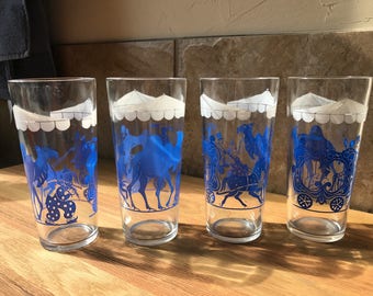 Vintage Circus Drinking Glasses