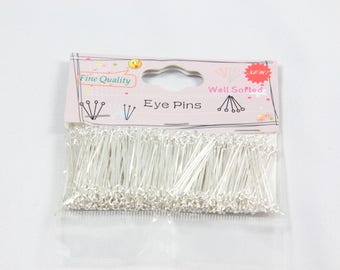 300 eye 30mm silver-plated Stud posts