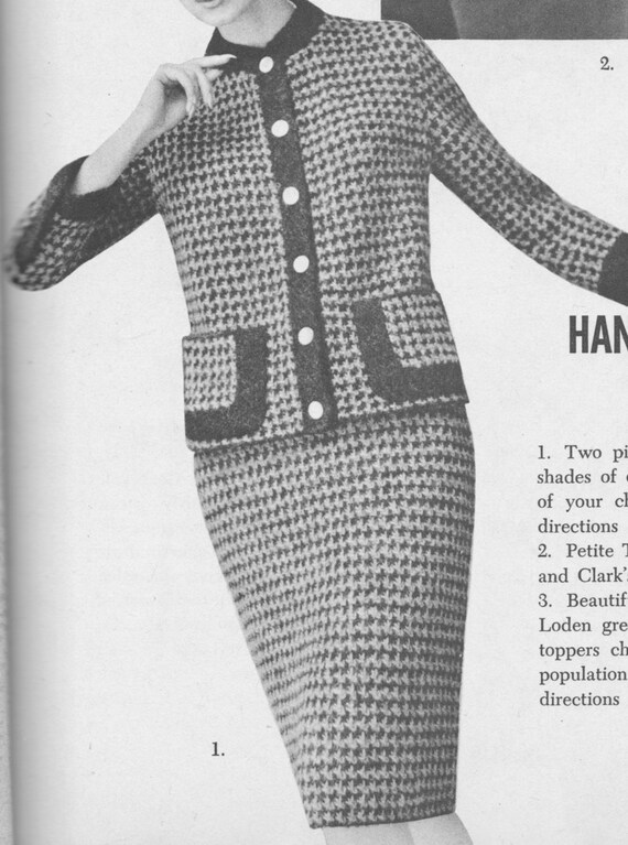 166 PDF Chanel Style Suit knitting Pattern Ladies Jacket and