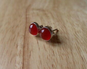 Stud Earings Carnelian Stud Earings Stone Earings