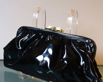 Vintage Patent Leather Clutch Bag