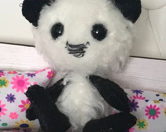 FREE US Shipping Panda Bear Teddy Bear for Blythe Pullip Doll Ooak Well Loved