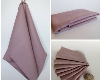 Linen Kitchen Towel – Dusty Pink, Dish Towel, Tea Towel