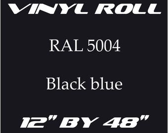 Night Blue - RAL 5004 - Gloss Vinyl Roll - 5 Year Durability Indoors or Outdoors - 75 Microns - Adhesive Vinyl, Cricut Vinyl, Outdoor Vinyl