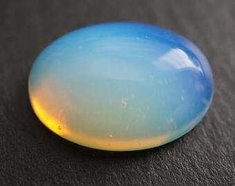 Synthetic A Grade Translucent Milky Moonstone Opalite Cabochons - 13mm x 18mm - 1 piece