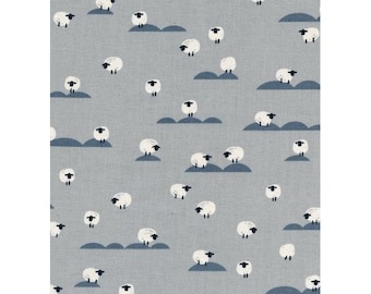 NEW!! - Cotton Fabric by the Yard - Fat Quarter Bundle - Quilt Fabric Bundle - Cotton + Steel - C5169-001 Panorama - Sheep - Newspaper