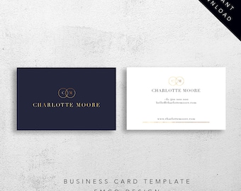 Charlotte business card template | Business stationary | Marketing collateral