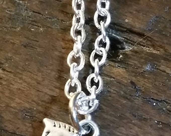 Mini Swedish Dala Horse Charm Necklace