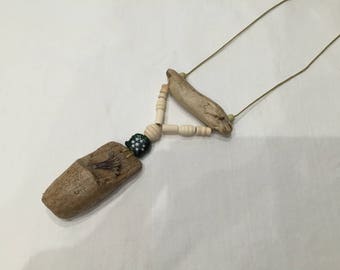 Driftwood necklace and beads