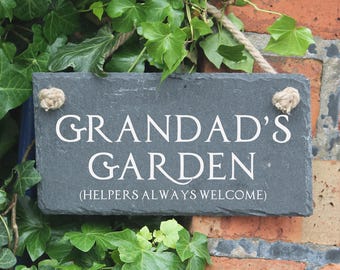 Personalised garden slate sign, house gift house sign, house warming gift, house warming sign, new home gift, new home sign, garden sign