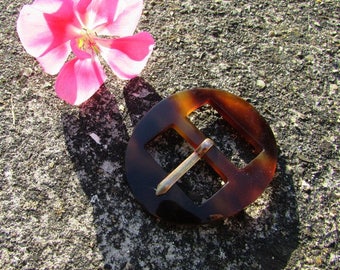 Belt buckle vintage new acrylic 50 x 62 mm