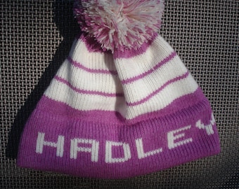Personalized knit hat - Hadley, Emme, Abigail, Kyleigh or Amelia