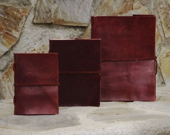 Leather Travel Book - Leather Notebook - Leather Travel Sketchbook