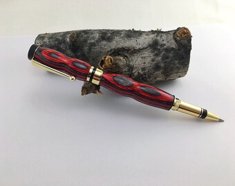 Handmade Wood Rollerball Pen Skyfire
