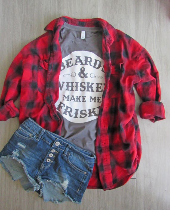 beards and whiskey shirt