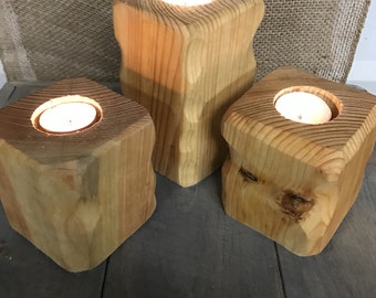 Block Candle Holders