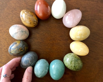 YONI GEMSTONE EGG Crystal Mineral Small Size