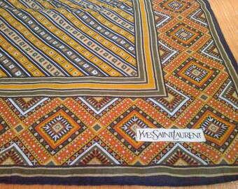 Vintage YSL Handkerchief Vintage Yves Saint Laurent Handkerchief YSL