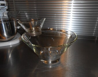 Anchor Hocking clear chip and dip set (with original box)