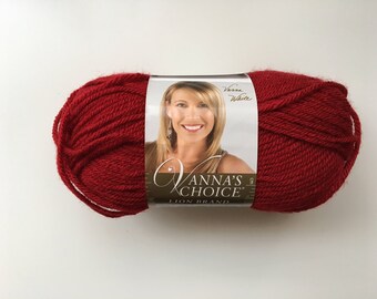 Lion Brand Vanna's Choice Yarn in Cranberry